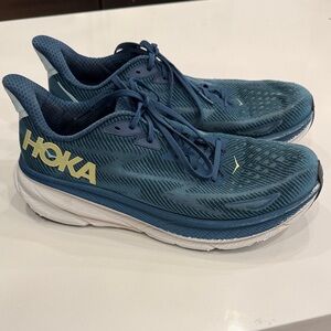 Hoka Men’s Clifton 9 Running Shoe and White Athletic Shoes